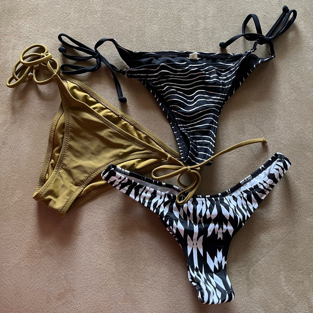 3 bikini bottoms (different brands)